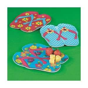  Plastic Flip Flop Plates (1 dozen)   Bulk [Toy 