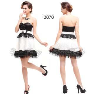 Charming Strapless White Black Lace Bowtie Short Club Dresses 03070 AU 