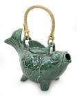 lucky koi bali handmade art ceramic fish teapot novica buy
