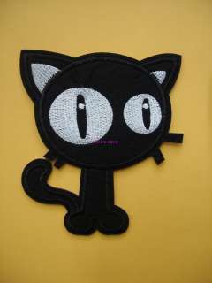 This is an order for 1 piece of Black Cat iron on / sew on patch.