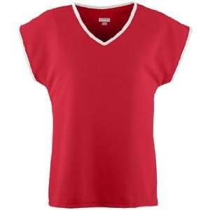  Augusta Sportswear Girls Wicking Mesh Team Jersey RED 