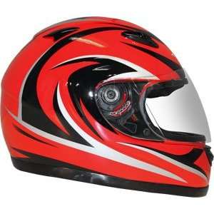  Small DOT Red Full Face Motorcycle Helmet: Automotive