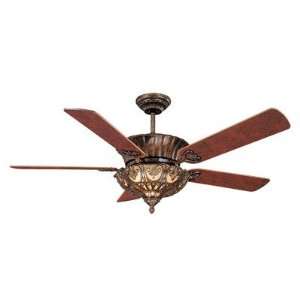 Coyaba Ceiling Fan in New Tortoise Shell with Burled Cherry Blades 