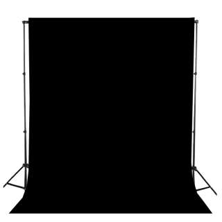 Photography Support 20 x 10 Black Muslin Backdrop Kit Photo Studio 