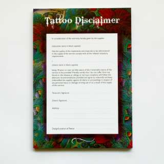 Tattoo Tattooist Disclaimer Pad for the Studio   tattooing   Required 