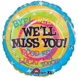    Miss You Balloons   18 Well Miss You Messages Toys & Games
