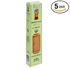 De Cecco Organic Pasta, Spaghetti, 16 Ounce Boxes (Pack of 5)  