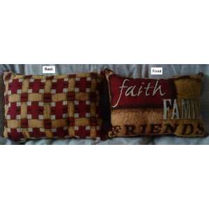  Faith Family Friends Tapestry Pillow 