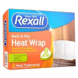  Rexall 8 Hour Back & Hip Heat Wrap, 2 Ct