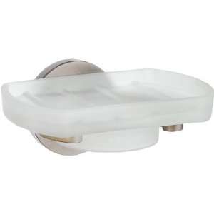   Holder with Frosted Glass Soap Dish 3½ inchDepth: Kitchen & Dining