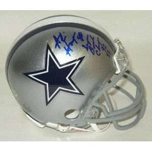 Alvin Harper Autographed Mini Helmet: Dallas Cowboys Hand 