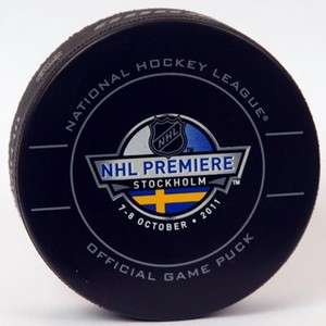 2011 12 NHL Premiere STOCKHOLM, Official Game Puck  