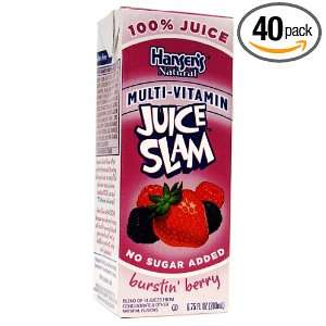 Hansen Beverage Burstin Berry Juice Slam, 6.75 Ounce Boxes (Pack of 40 
