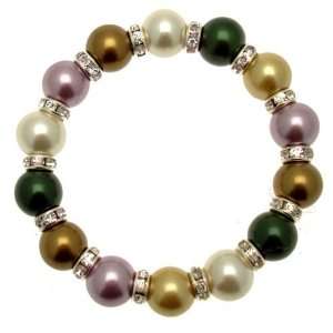  Acosta Jewellery   Multi Coloured Faux Pearl with Clear 