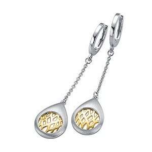   Breuning Sterling Silver & Yellow Accent Dangle Earrings Breuning