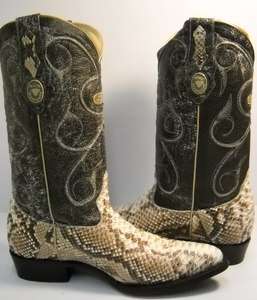   diamond PYTHON SNAKE SKIN cowboy boots size 11 botas de vibora piton