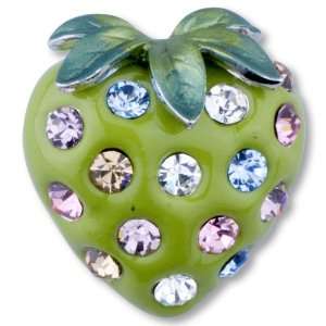   Crystal Delicated Green Strawberry Brooches And Pins: Pugster: Jewelry