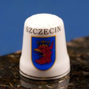  Ceramic Thimble   Szczecin City Crest: Kitchen & Dining