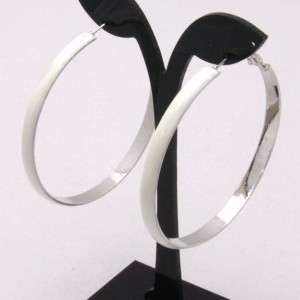 Shinning Silver Swarovski Crystal Hoop Earrings (4 Hoop Sizes 