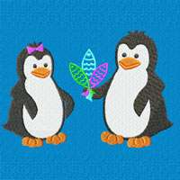 Christmas Motifs:Penguin Machine Embroidery Designs 5x7  