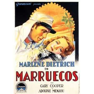   27x40 Marlene Dietrich Gary Cooper Adolphe Menjou