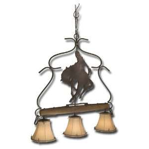   Carvers® Single Tree Bucking Horse Ceiling Light