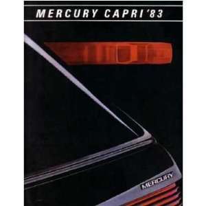    1983 MERCURY CAPRI Sales Brochure Literature Book: Automotive