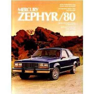   1980 MERCURY ZEPHYR Sales Brochure Literature Book: Automotive