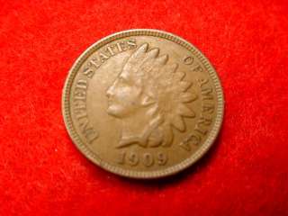 1909 INDIAN HEAD CENT GREAT XF/AU FULL LIBERTY COIN #41  