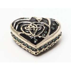  Heart Shaped Celtic Jewelry Box 3603: Home & Kitchen