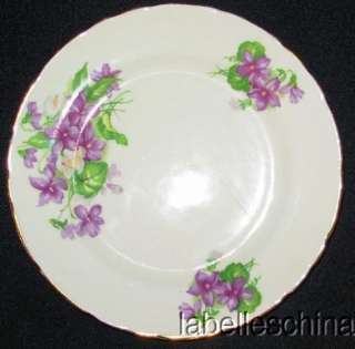Sutherland Devon Violets 6.25 Bread / Side Plate gilt  