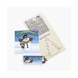  SNOWMAN ACTIVITY BOOKLET WITH CRAYONS (12 SETS)   BULK Toys & Games