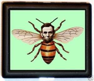 Abraham Lincoln Honey Bee Surreal Art Cigarette Case  