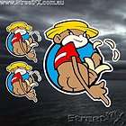 JOHNNY CHIMPO Super Troopers Sticker x3 Stickers Decals  