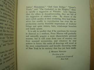 1921.SIGNED.New York Metropolis.Peter Marcus.Hewlett.Architecture 