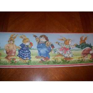 Rabbit and Friends Prepasted Border 