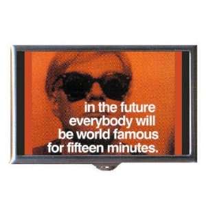  ANDY WARHOL FAMOUS FOR 15 MINUTES Coin, Mint or Pill Box 