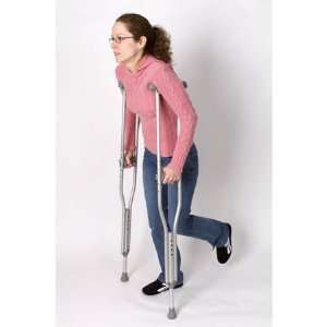 Moore Medical Push Button Aluminum Crutches Tall Adult Height Range 5 