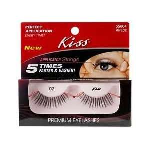  Kiss Premium Eyelashes with Applicator strings: Beauty