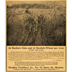  1893 Ad Bradley Fertilizer Oat Wheat Bushels W. L. Eastman 