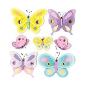   Stickers Spring Butterflies; 3 Items/Order: Arts, Crafts & Sewing
