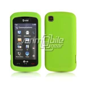  GREEN SOFT SILICONE SKIN CASE COVER + LCD SCREEN PROTECTOR 