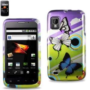   Designer Hard Case 153 Purple/Green W/Butterflies & Screen Protector