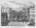   LINCOLNS FUNERAL, PROCESSION IN CHICAGO, ILLINOIS, HEARSE, SPECTATOR