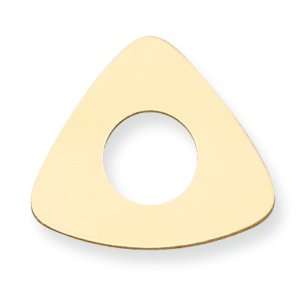  14k Goldy Rounded Traingle Shape w/Hole Stamping: Jewelry