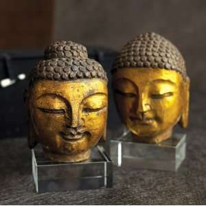    Exquisite Buddha Head Statue by Twos Company 