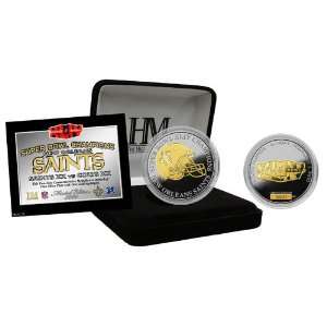  BSS   New Orleans Saints Super Bowl 44 Champs 2 Tone Coin 