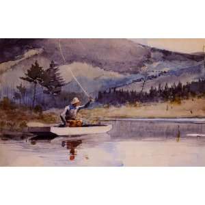 Oil Painting: Quiet Pool on a Sunny Day: Winslow Homer Hand Painted Ar