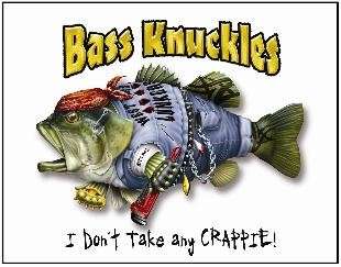 Bubba Bass Knuckles comical funny NEW TIN SIGN 12 X15 INCHES BAR WALL 