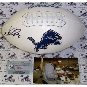 Ndamukong Suh Autographed/Hand Signed Detroit Lions Logo Football 
